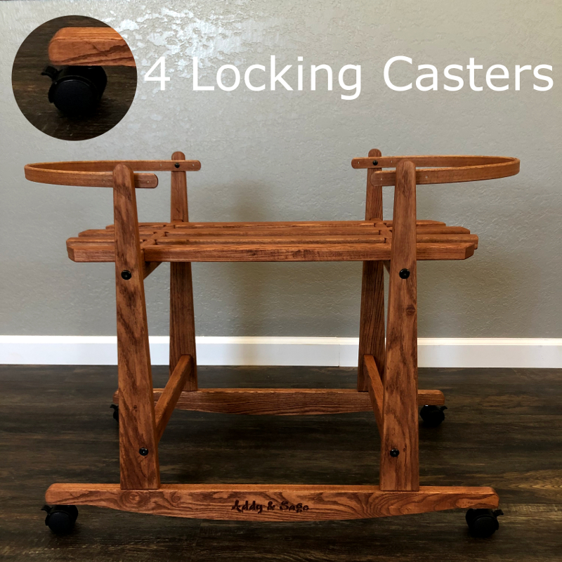 Moses Basket Stand with 4 Locking Casters.800.JPEG
